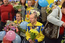 Ukraine Paralympics team at Boryspil 2016 030.jpg