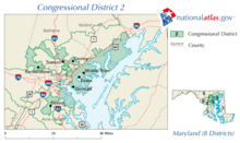 Cámara de Representantes de los Estados Unidos, Distrito 2 de Maryland map.png