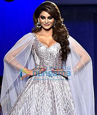 Urvashi Rautela and others walk the ramp as show stoppers at Lakme Fashion Week 2019 Day 5 (cropped).jpg