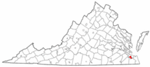 Location of Portsmouth in Virginia VAMap-doton-Portsmouth.PNG