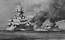 Vittorio Veneto and Littorio on trials Vittorio Veneto and Littorio during WW2.jpg