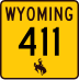 Wyoming Highway 411 marker