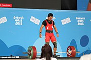 Deutsch: Gewichtheben bei den Olympischen Jugendspielen 2018; Tag 2, 10. Oktober 2018; Jungen 62 kg English: Weightlifting at the 2018 Summer Youth Olympics at 8 October 2018 – Boys' 62 kg