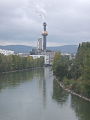 Donaukanal - im Hintergrund die Müllverbrennungsanlage Spittelau