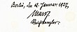 Signature de Wilhelm Marx