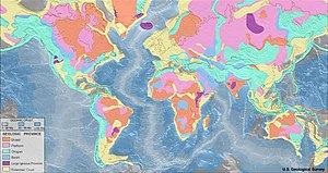 Distribució de províncies geològiques de la Terra