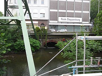 The mouth of the Mirker Bach into the Wupper