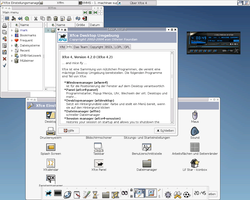 Tyypillinen Xfce 4.4 -työpöytä