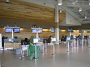 Check-in counters at the Yellowknife Airport