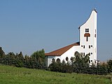 Kostel sv. Jana Nepomuckého v Žádovicích z roku 1996