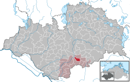 Läget för kommunen Zierzow i Landkreis Ludwigslust-Parchim