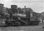 "Climax" locomotive at Mangapehi, in 1920. ATLIB 289736.png