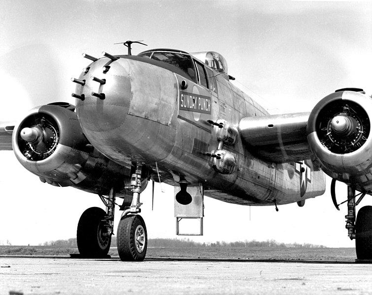 File:"Sunday Punch" Mitchell B-25 Bomber 1945 McGhee Tyson Air Port (14562576171).jpg