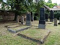 English: More recent gravestones in the Jewish cemetery in the town of Bechyně, Tábor District, Czech Republic. Čeština: Novější náhrobky na židovském hřbitově ve městě Bechyně, okres Tábor, Jihočeský kraj.