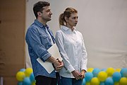 The President of Ukraine, Volodymyr Zelenskyi, together with his wife Olena, took part in the opening of the 11th sports and therapeutic camp of the International Anti-Narcotics Association. (25 May 2019)