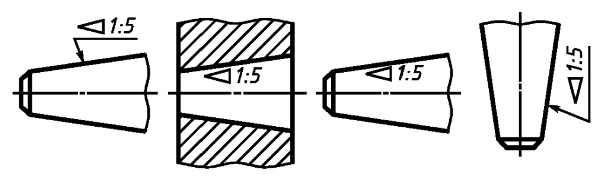 Чертеж конусное отверстие