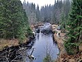 Долина водопадов Вид на нижний водопад со стороны излучины на реке