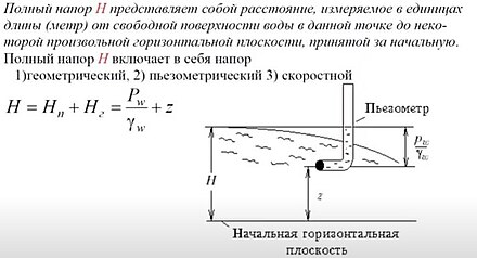 Напор стый обидч вый. Полный напор. Напор жидкости. Скоростной напор потока. Полный напор жидкости.