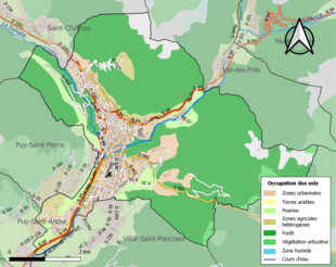 Mappa a colori che mostra l'uso del suolo.