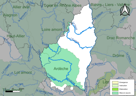 Carte des SAGE au 17 juin 2022.