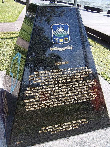 Torch relay monument, Cairns