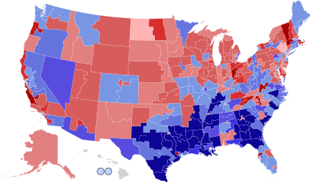 Results shaded according to winners share of vote 1968 House elections by Voteshare.svg