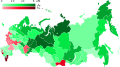 1993 Russian constitutional referendum margin of victory.svg