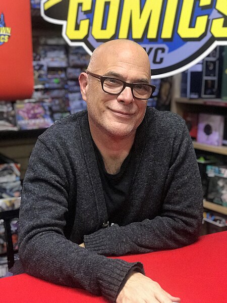 Krueger at a book signing at Midtown Comics in Manhattan