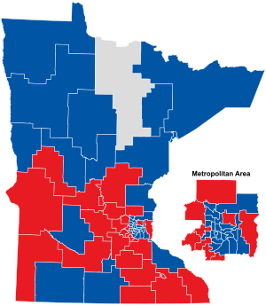 2000 Minnesota Senate seats won by party.svg