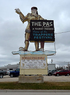 The Pas Town in Manitoba, Canada