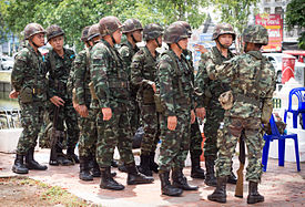 2014 0526 Thailand coup Chang Phueak Gate Chiang Mai 01.jpg