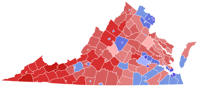 File:2017 Virginia gubernatorial election results map by county.svg