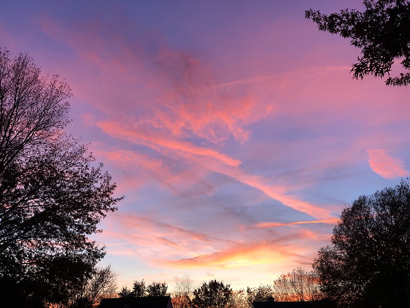 File:2019-11-13 17 10 34 Sky and cirrus just after sunset along Ben Nevis Court in the Chantilly Highlands section of Oak Hill, Fairfax County, Virginia.jpg