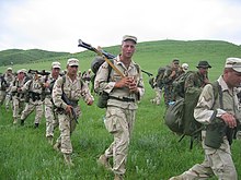 Georgian 23rd Light Infantry Battalion (joined by a few US Marines) on joint military exercise, 2005 23.LeichtesInfanteriebattailon.jpg