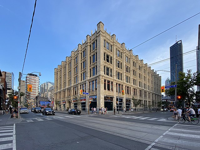 299 Queen Street West, the former headquarters of CHUM Limited, serves as the headquarters of Bell Media.