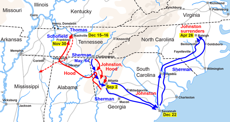 Марш к морю. Марш Шермана к морю 1864. Марш Шермана к морю карта. Гражданская война США марш к морю. Рейд Генерала Шермана марш к морю.