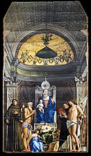 Giovanni Bellini, Retable de san Giobbe (vers 1497), huile sur bois (471 × 259 cm), galeries de l'Académie (Venise).