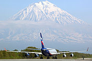 An Ilyushin Il-96-300 of Aeroflot at Petropavlovsk-Kamchatsky Airport