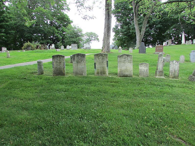 File:Alexander Doak and his three wives headstones.jpg