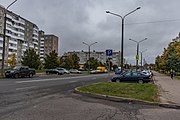 English: Aliesia Bačyly street. Minsk, Belarus Беларуская: Вуліца Алеся Бачылы. Мінск, Беларусь Русский: Улица Алеся Бачило. Минск, Беларусь