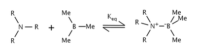 Reaction of trialkylamines and trimethylboron.