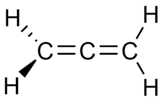 <span class="mw-page-title-main">Allenes</span> Any organic compound containing a C=C=C group