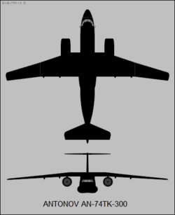 Antonov An-74TK-300 two-view silhouette.png