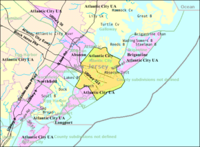 Hartă de poziționare pentru Atlantic City