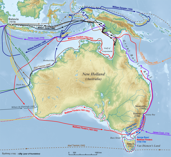 File:Australia discoveries by Europeans before 1813 en.png