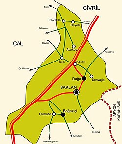 Baklan district map