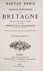 Théodore Hersart de La Villemarqué, Barzaz Breiz, 1883