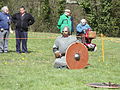 A battle reenactment scene, taking place at the Bustival 2012 event, held by Southern Vectis at Havenstreet railway station, Isle of Wight.