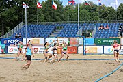 Deutsch: Beachhandball Europameisterschaften 2019 (Beach handball Euro); Tag 2: 3. Juli 2019 – Frauen, Vorrunde Gruppe D, Ukraine-Deutschland 2:0 (23:22, 32:24) English: Beach handball Euro; Day 2: 3 July 2019 – Women Preliminary Round Group D – Ukraine-Germany 2:0 (23:22, 32:24)