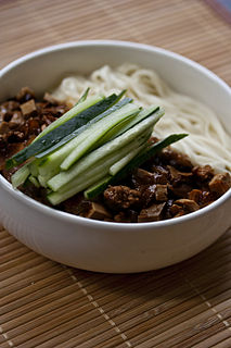 Zhajiangmian Chinese noodle dish